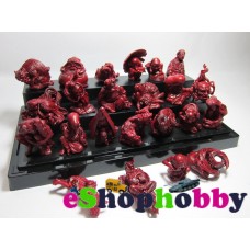 Kaiyodo Hyakki Night Figure japanese monster collection RED Full set of 24